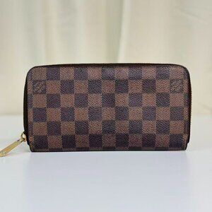 Louis Vuitton Damier Ebene Wallet with Classic Checkered Design